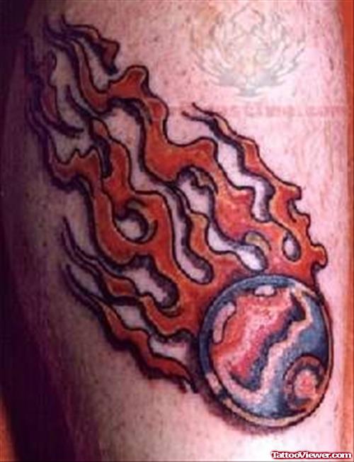 Red Firing Symbol Tattoo