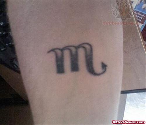 Scorpio Symbol Tattoo Design