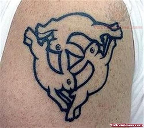 Symbol Tattoo On Bicep