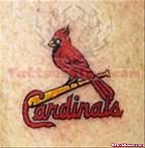 Red Bird Symbol Tattoo