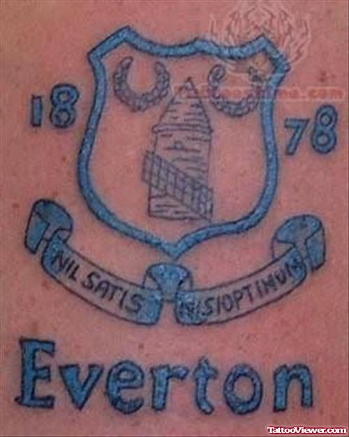 Nice Blue Symbol Tattoo