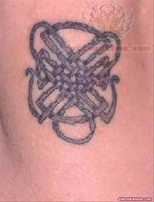 Grey Designed Symbol Tattoo