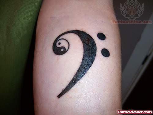 Yin Yang Tattoo Design on Arm