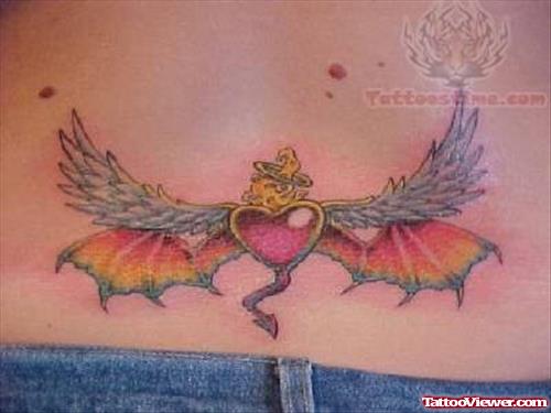 Flying Heart Symbol Tattoo