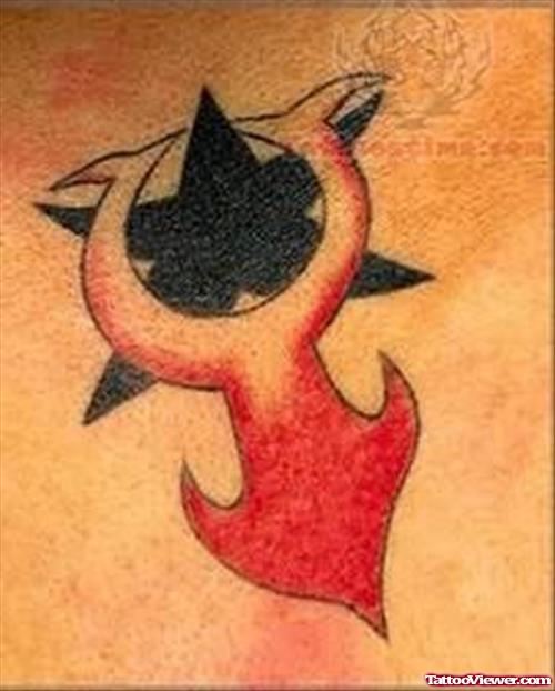 Black Star Symbol Tattoo