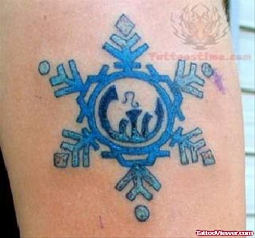 Blue Symbol Tattoo
