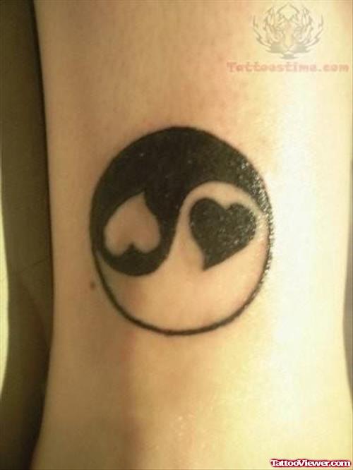 Heart - Yin Yang Tattoo