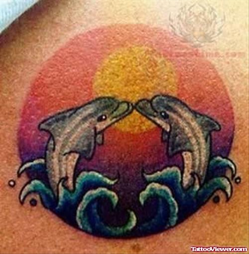 Aqua Taino Sun Tattoo