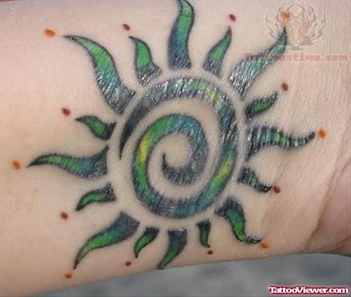 Wrist Taino Sun Tattoo