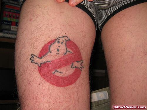 Ghostbusters Right Thigh Tattoo