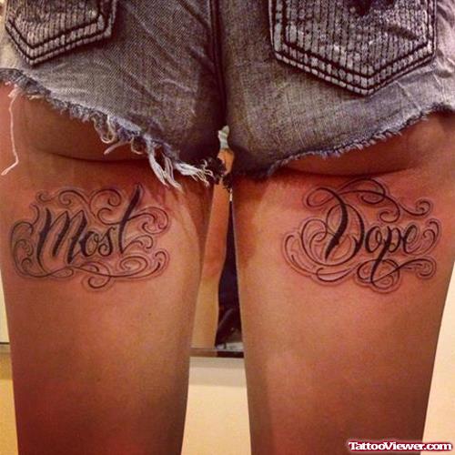 Most Dope Back Thigh Tattoos