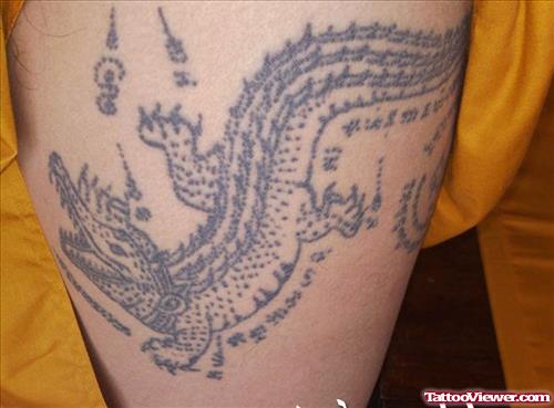 Dragon Thigh Tattoo
