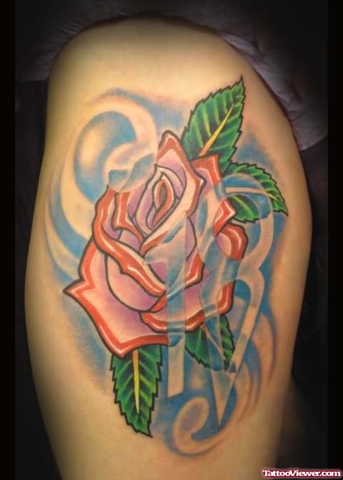 Thigh Tattoos Rose