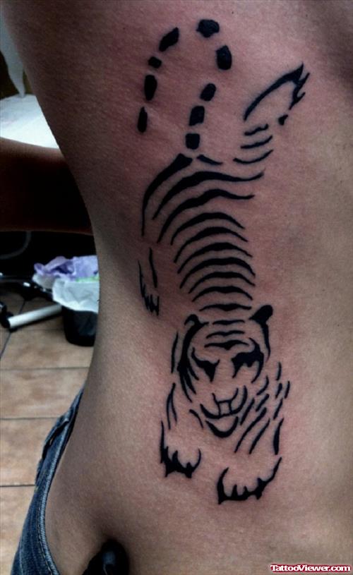 Small Tiger Tattoo On Side