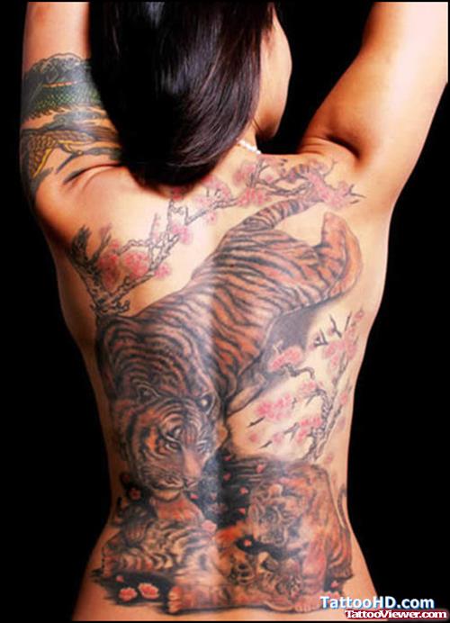 Beautiful Tiger Tattoo For Girls