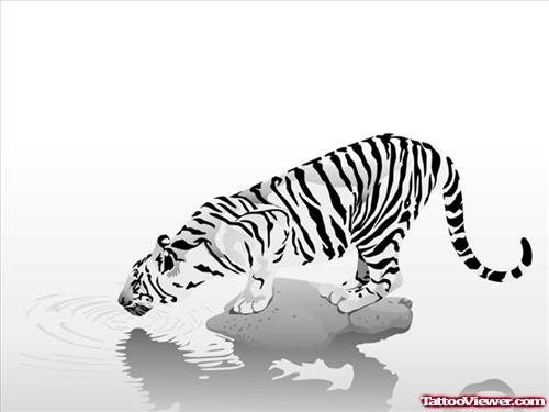 Chinese White Tiger Tattoo Design