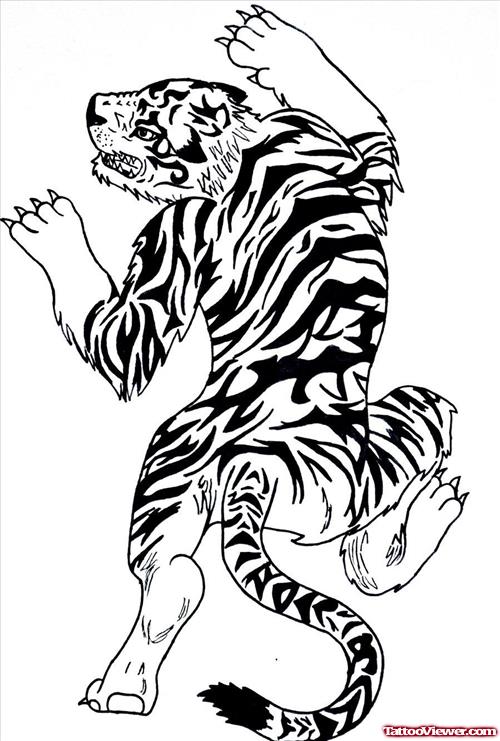 Awesome Chinese Tiger Tattoos Design