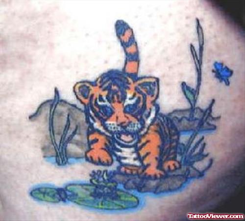 Playing Baby Tiger Tattoo