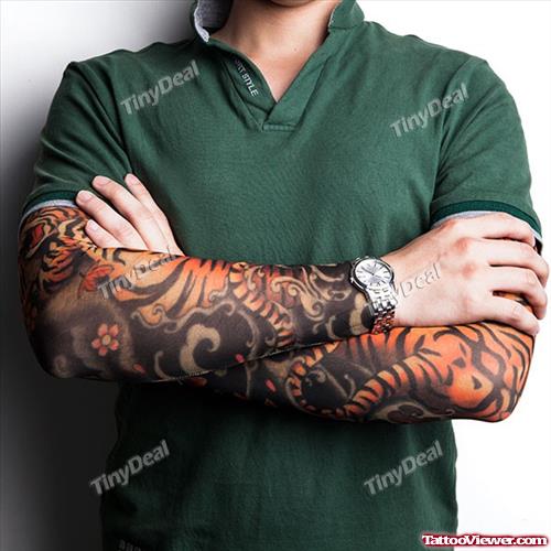 Japanese Tiger Tattoos On Sleeve