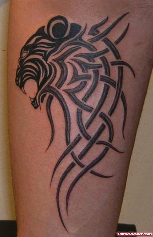Tribal Tiger Head Tattoo