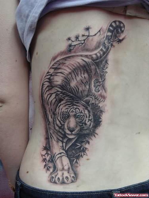 White Tiger Tattoos On Back
