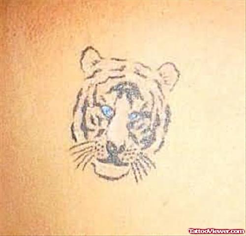 Cute Little Tiger Tattoo Face