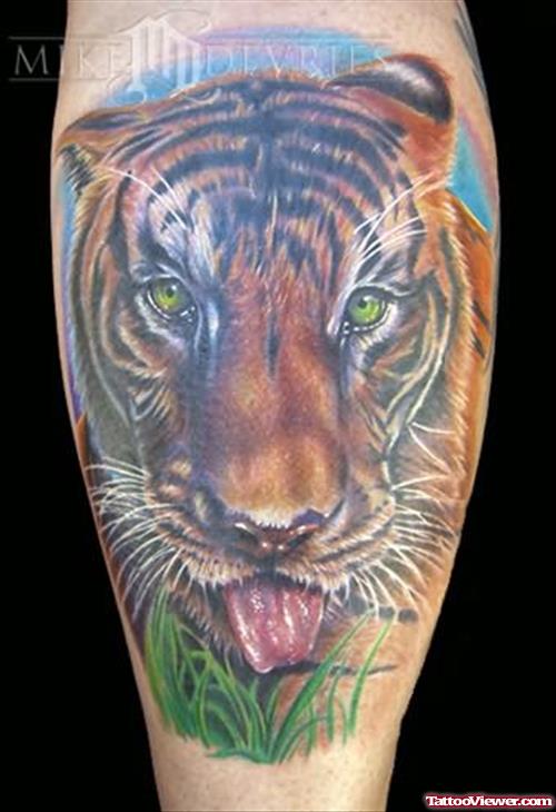 Cool Coloured Tiger Tattoos