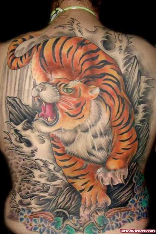 Tiger Tattoos On Full Back