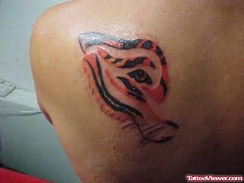 Shining Tiger Tattoo On Back
