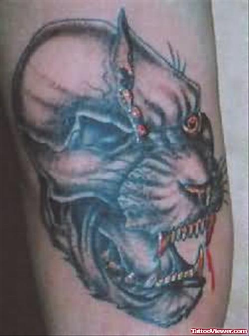 Horror Tiger Tattoo