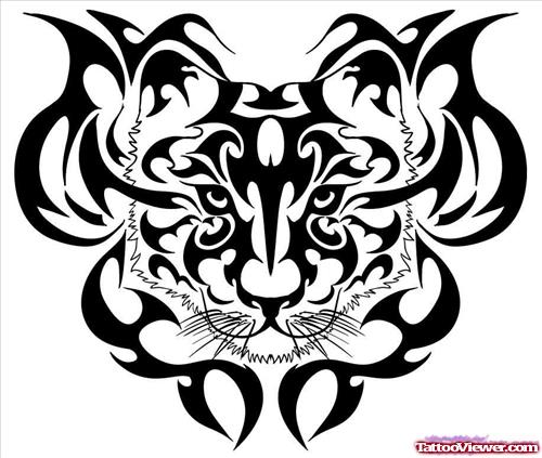 Tiger Tattoo Design Flash