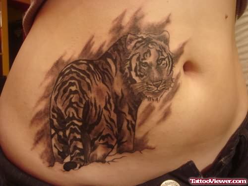 Little Tiger Tattoo For Girls