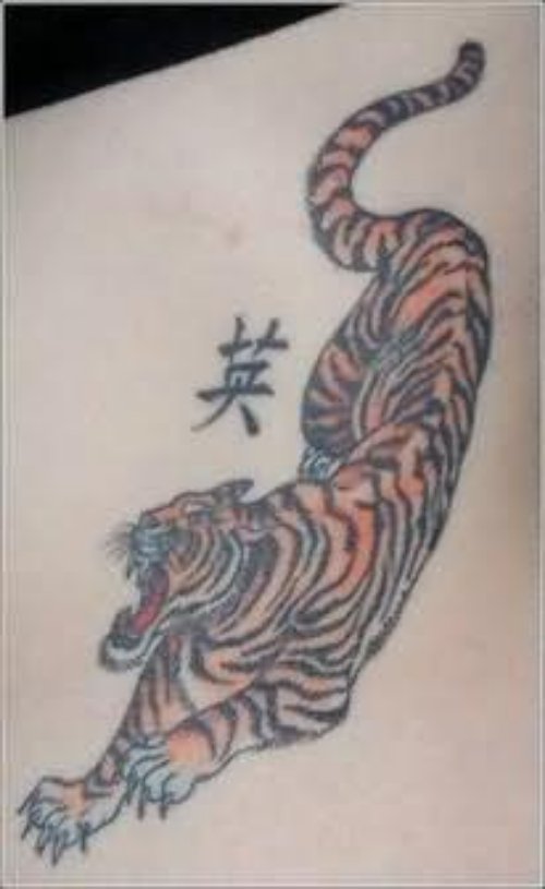 Tiger Tattoo Design On Body