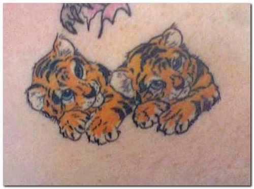 Cute Tiger Cubs Tattoos