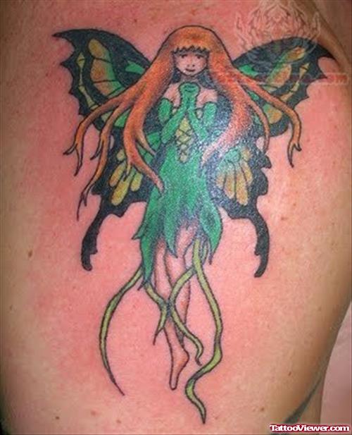 Tinkerbell Green Ink Tattoo