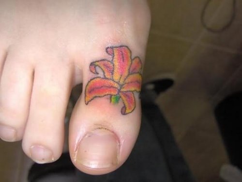 Lilly Tattoo For Toe