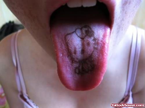 Kitty Tongue Tattoo