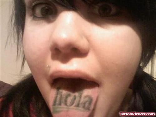 Hula Tattoo On Tongue