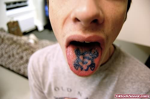Cartoon Tattoos On Tongue