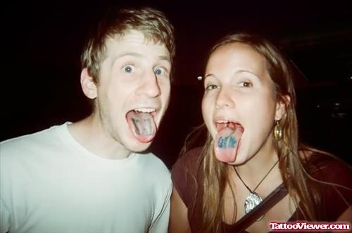 Couple Tongue Tattoo