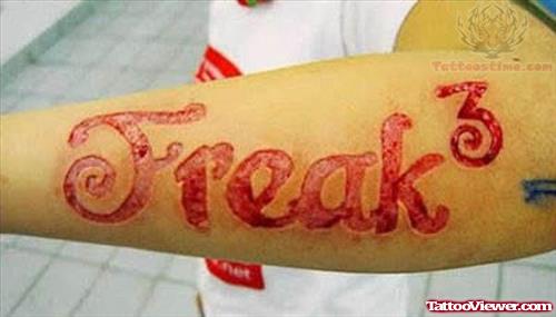 Freak Torn Ripped Skin Tattoo