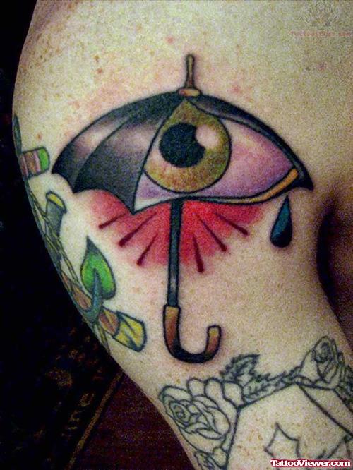 Traditional Umbrella Eye Tattoo