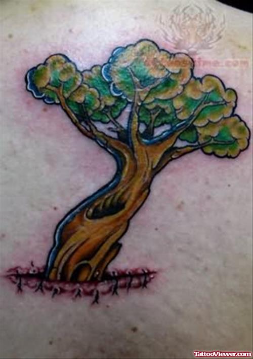 Newest Color Tree Tattoo