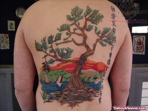 Back Scene Tree Tattoo
