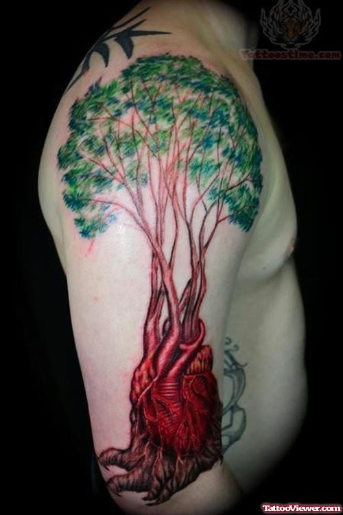 Big Tree Sleeve Tattoo