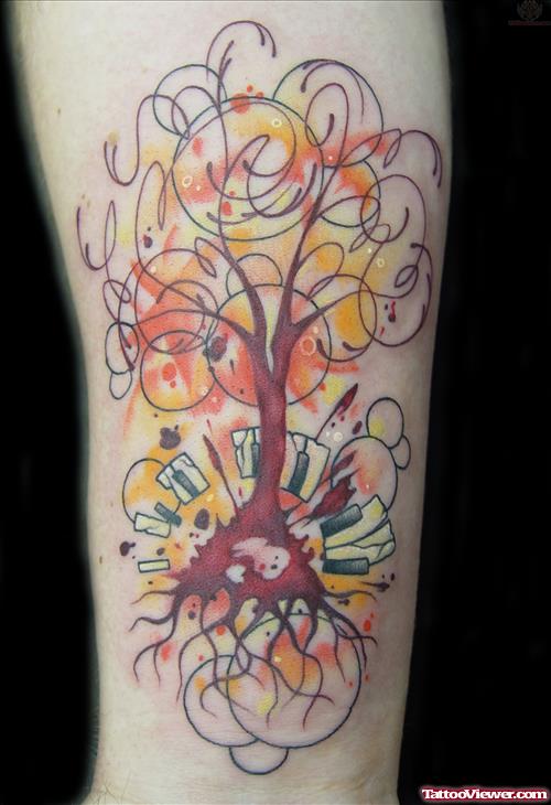 Funky Tree Tattoo
