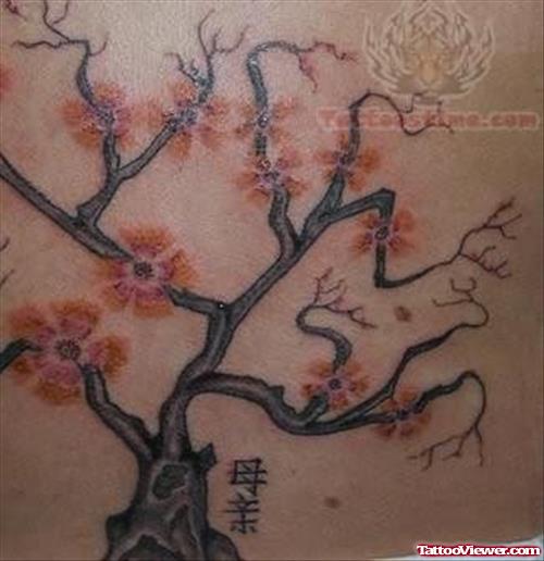 Tattoo of a Flower  Tree