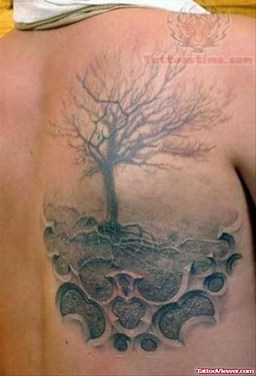 Tree Tattoo On Side Rib