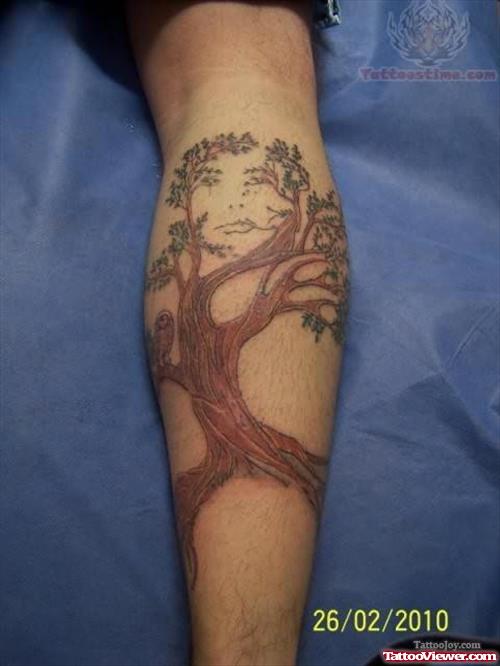 Tree Face Tattoo Tattoo