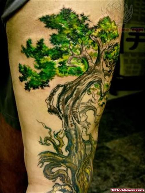 Green Tree Tattoo Designs